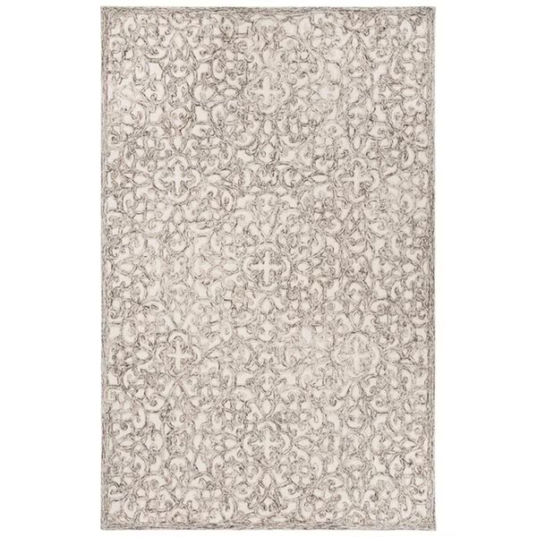 2 ft. 3 in. x 8 ft. Trace Rectangle Hand Tufted Rug Brown & Ivory, Safavieh, Mfr#: TRC103T-28